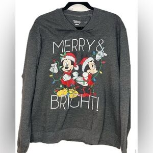 Disney sweatshirt vintage style grey Mickey and Minnie mouse size m/l